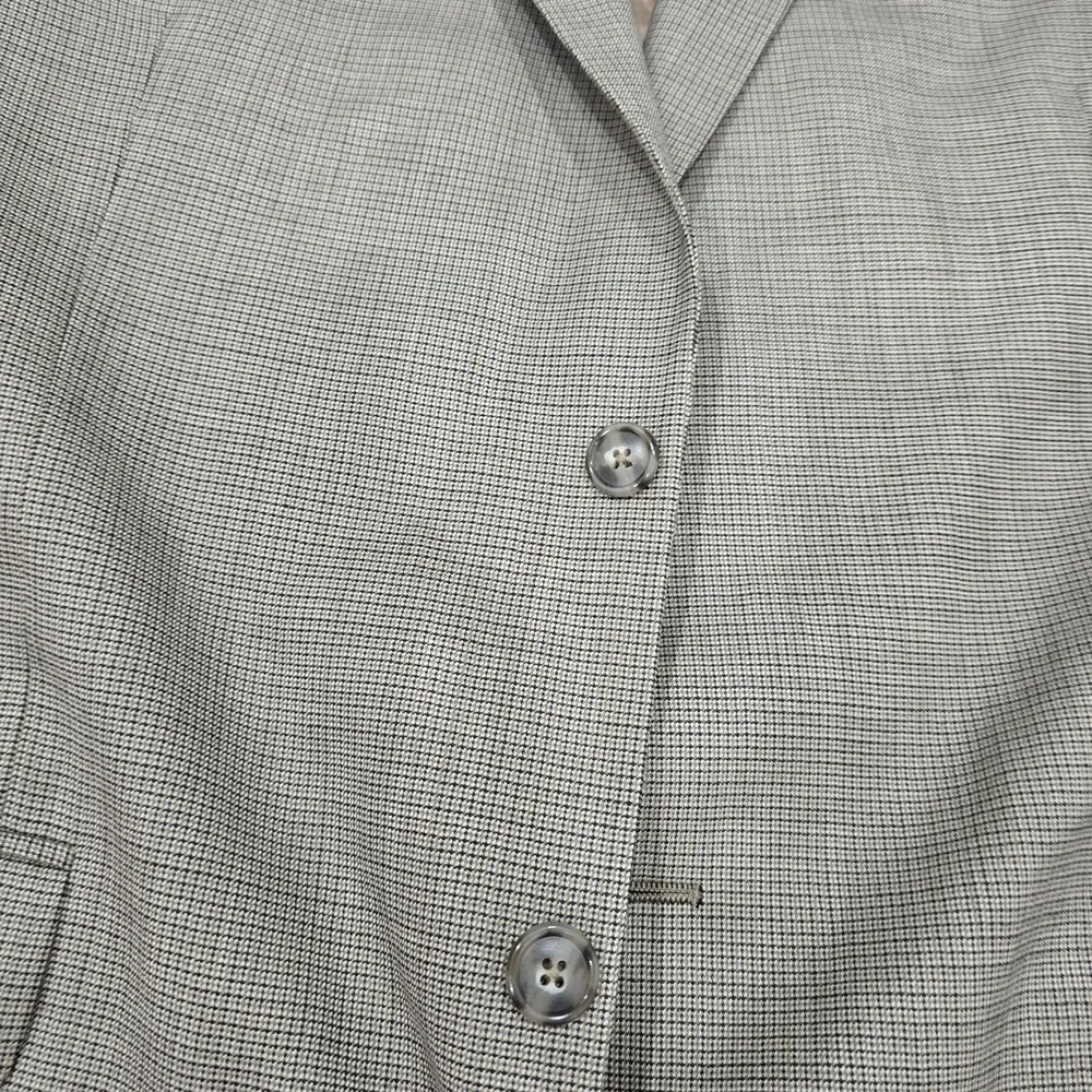 Club Room Sport Coat Men's 44L Olive Black Micro-Check 100% Pure Wool 2-Button‎